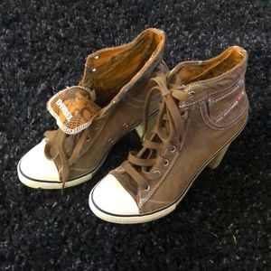 Diesel High Top - High Heel shoes : Leather  Size 9